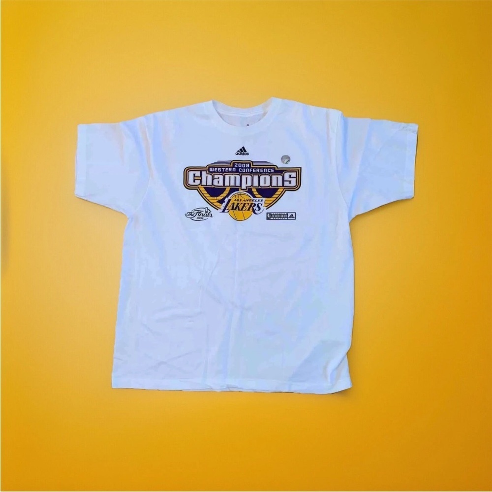 Adidas Los Angeles Lakers 2009 Conference Champions T-shirt Top NOS XL *READ